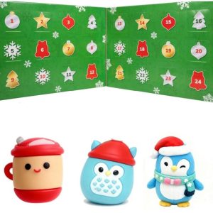 1 set – Kerst Adventskalender Blind Box – Aftelkalender Blind Box – 24-daagse verrassingsvakantie-aftelkalender – Vakantiedecoratie Cadeauset – Bevat 24 prachtige poppen – Kerstcadeau – Geschikt voor Kerstmis, thuis en op kantoor
