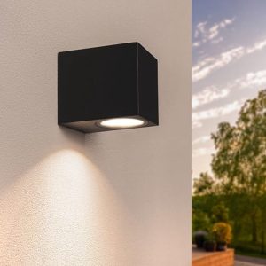 Buitenwandlamp IP54 met GU10 Fitting – Zwarte LED Wandlamp voor Tuinverlichting