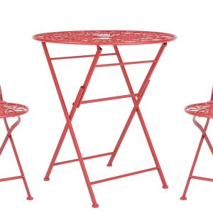 SCARIO – Bistro set – Rood – IJzer